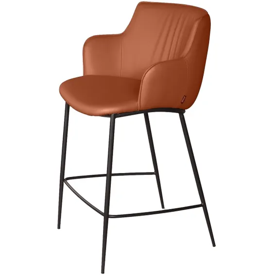 Полубарный стул Sofia, терракотовая экокожа Soft-Touch