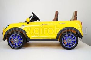 Детский электромобиль River Toys MiniCooper A222AA желтый