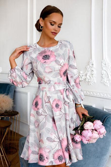 Платье Изабелла (серое) П13791-45М LT Collection