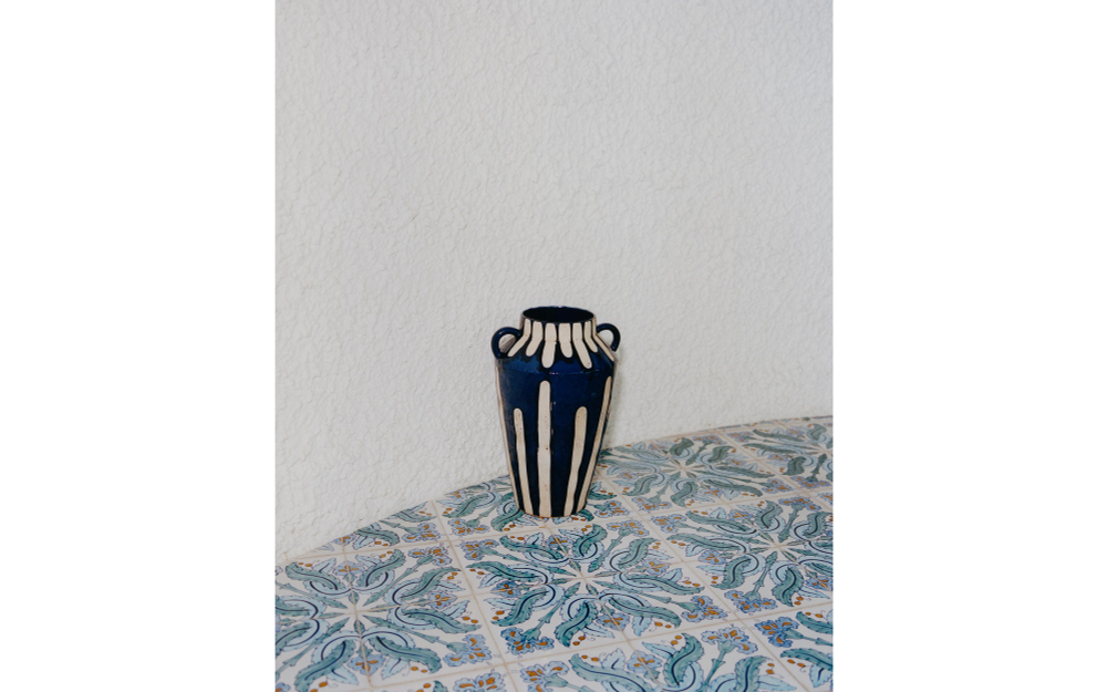 Zara Home Ваза из фаянса, цвет синий, 41 см