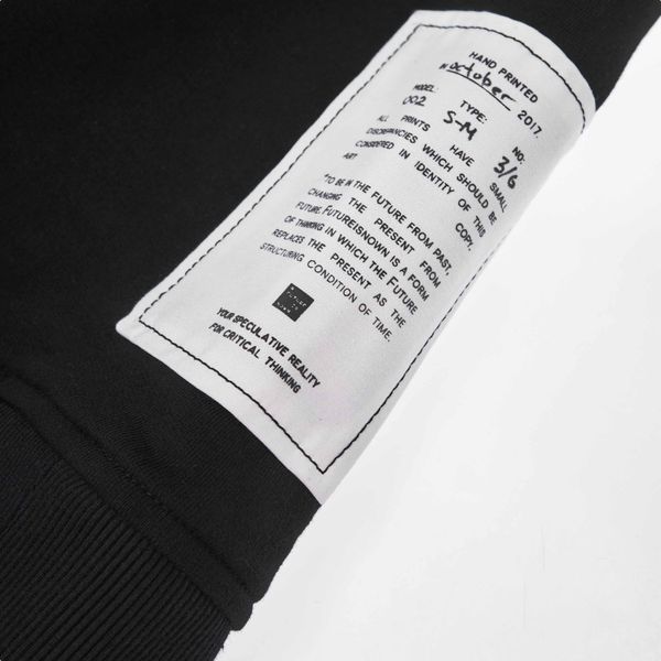 Толстовка Futureisnown Text Back Sweatshirt Черная - фото 15