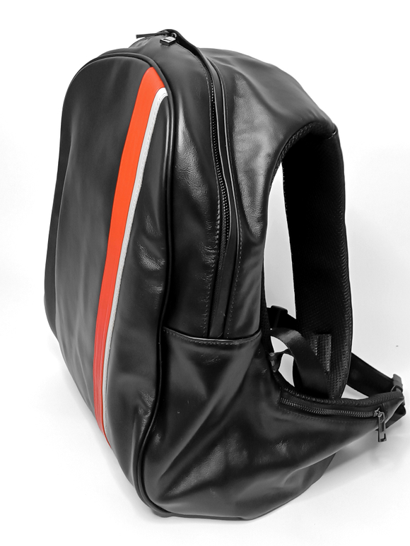 Рюкзак чёрный кожаный