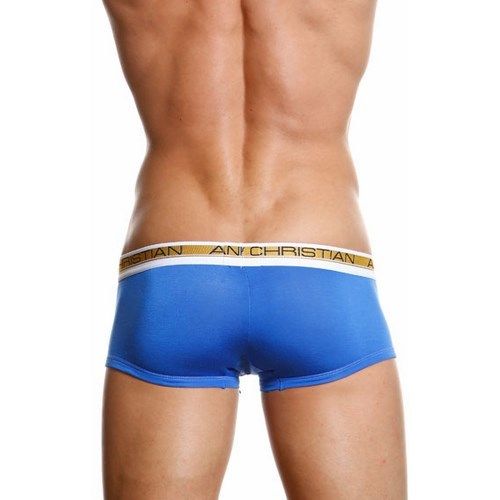 Мужские трусы боксеры синие Andrew Christian Slim Focus Boxer Navy