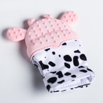 4513788 Прорезыватель рукавичка «Коровка», на липучке, цвет МИКС   4513788