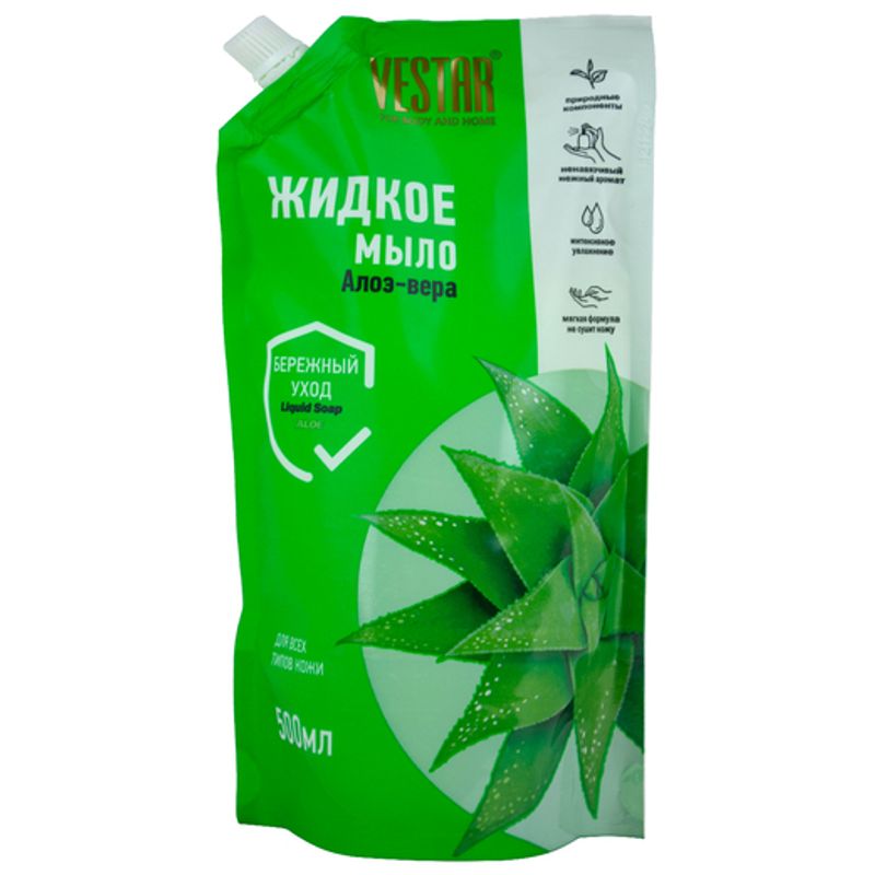 Крем-мыло жидкое Vestar дой-пак Алоэ 500 гр/пак 12 пак/кор