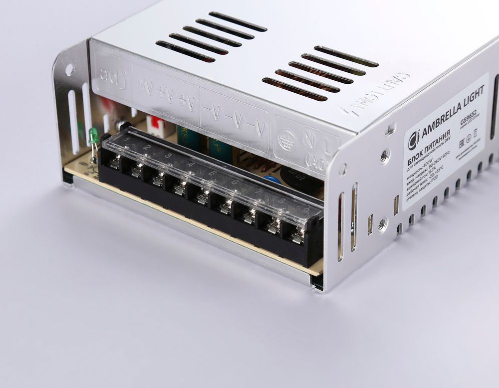 Ambrella Блок питания для светодиодной ленты 24V 400W 16.7A IP20 90-260V 215*115*50 GS9652 LED Driver 24V GS9652
