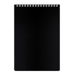 Блокнот А5 (145х205 мм), 80 л., гребень, обложка пластик, клетка, HATBER, "DIAMOND", черный, 80Б5B1гр_02001
