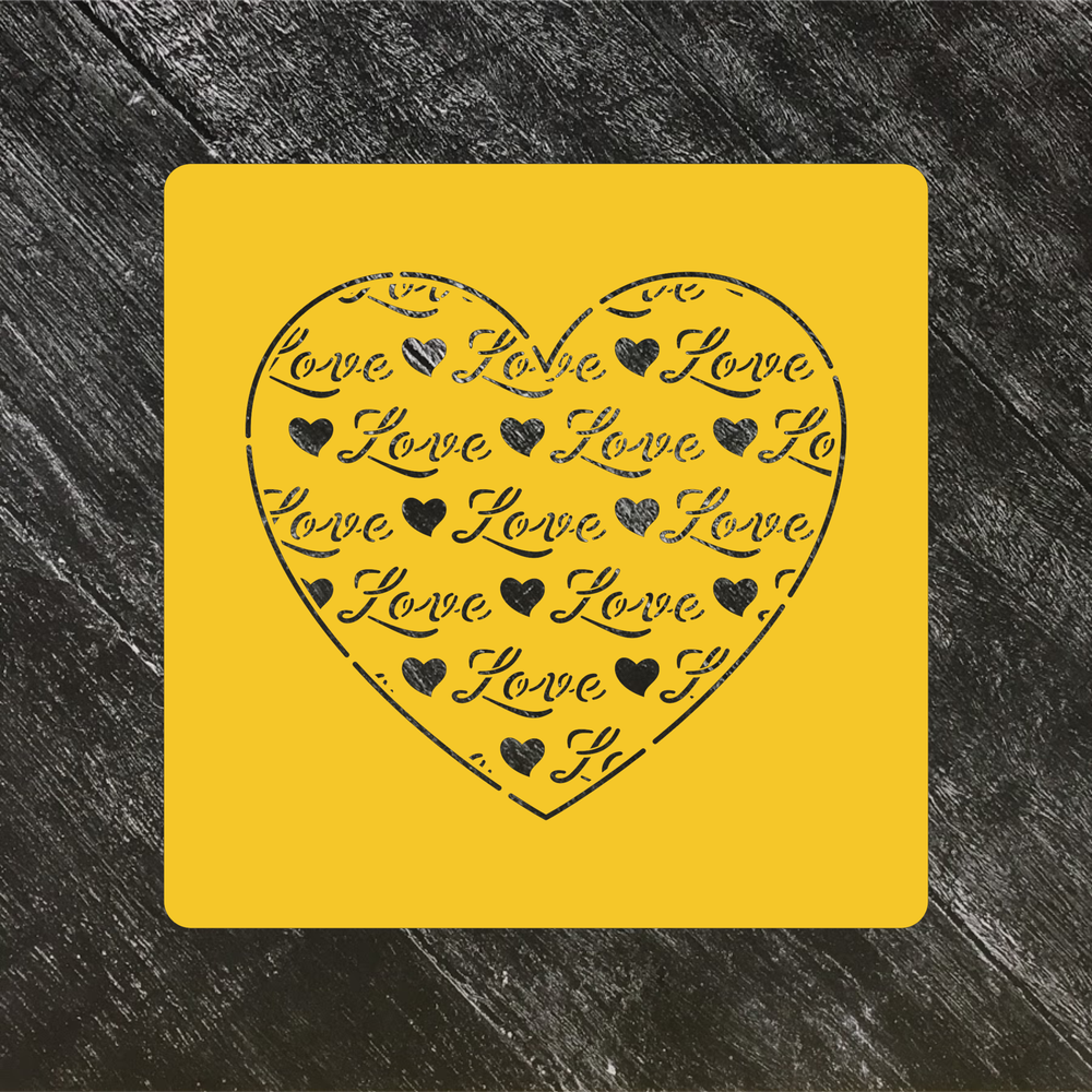Трафарет любовь №31 Сердечки love