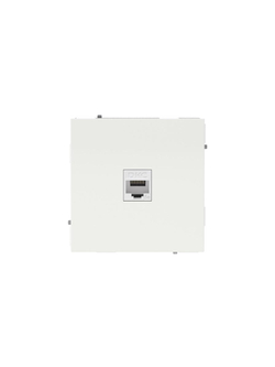 Розетка компьютерная 1-м KANT RJ45 кат.5E без шторки бел. песок DKC 7010663