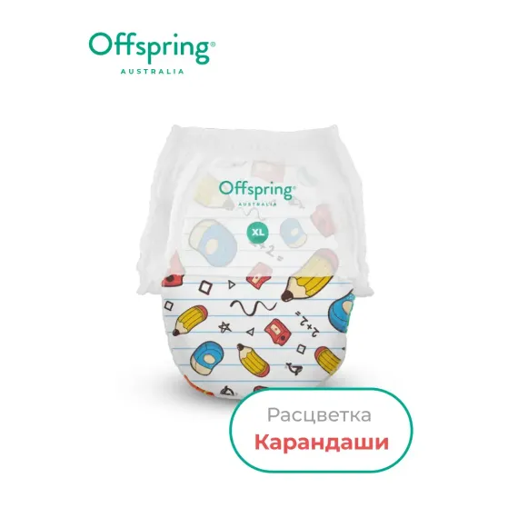 Подгузники-трусики Offspring L 9-14 кг, 36 шт, карандаши