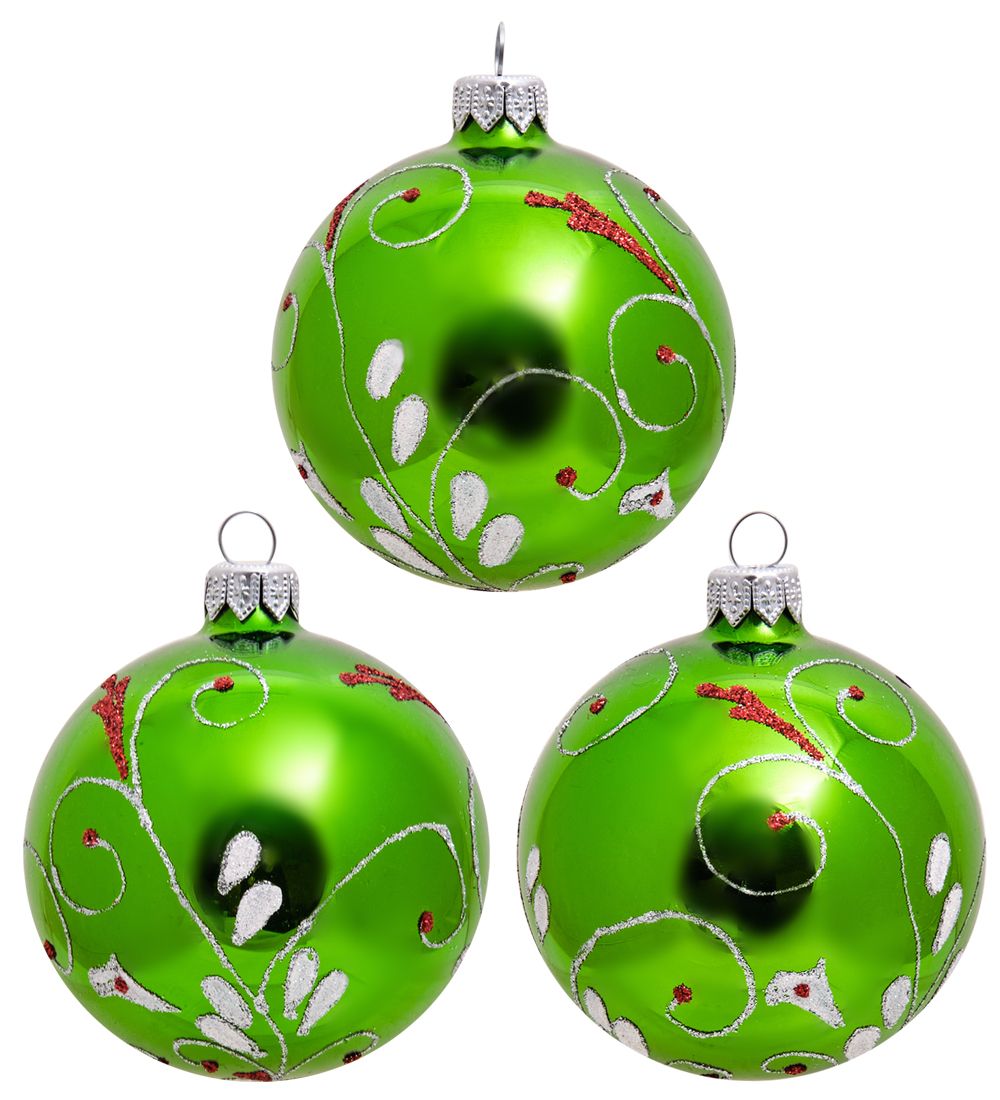 Элита НФШ-1267 Набор ел.украшений Шар 3шт «Лирика» 80 мм