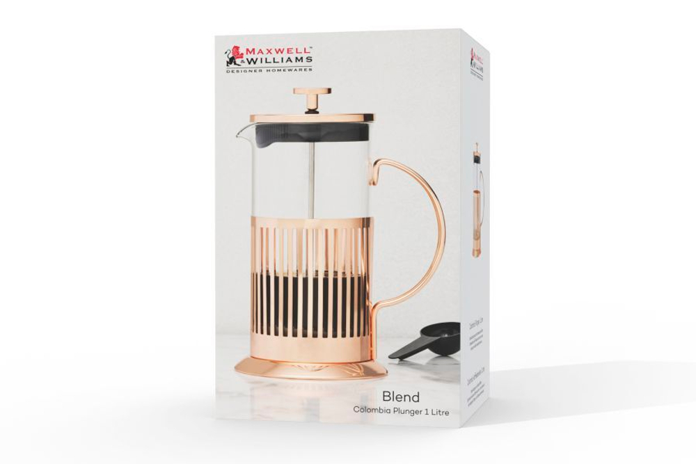 Френч-пресс 1л Maxwell & Williams Blend Colombia розовое золото