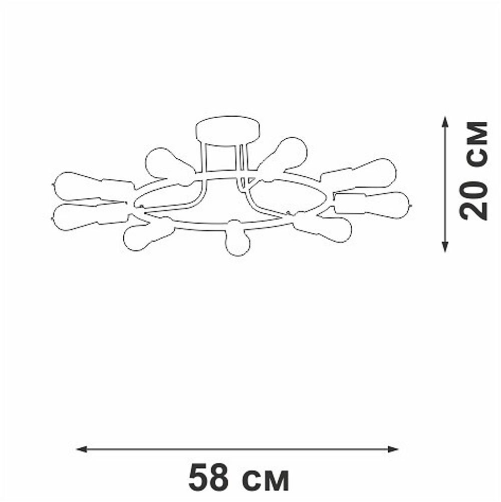 Потолочная люстра Vitaluce V3797 V3797-1/9PL