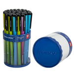 Ручка шариковая BRAUBERG SOFT TOUCH GRIP «GRADE NEON», СИНЯЯ, мягкое покрытие, ассорти, узел 0,7 мм, В НАБОРЕ 36 ШТУК.
