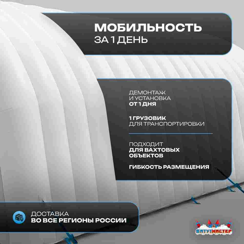 Гараж надувной для автомобилей «Небо» 9х9х5 м — из ПВХ, синий