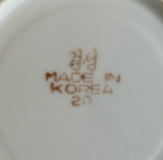 Кофейные пары набор на 6 персон фарфоровые с декором золотая лента, made in Korea, Корея винтаж времен СССР 1970-1991 гг 7/