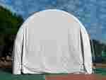 Надувной шатёр для техники белого цвета, 12*8*7 м