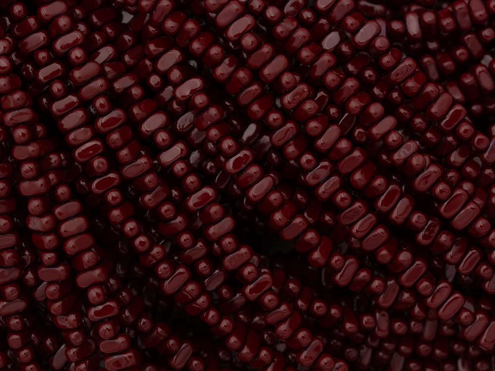 Нить гематитовых бусин "Спелая вишня", галтовка 4мм