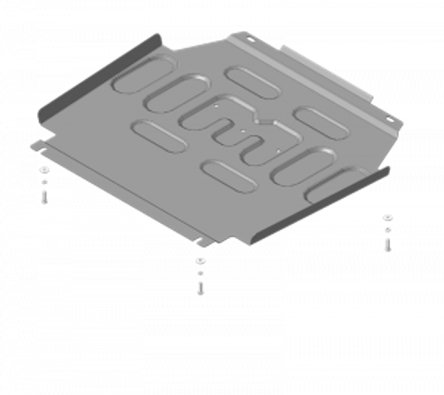 Защита радиатора (2 мм, сталь) для Toyota Hiace 2004-2019 Motodor.72556