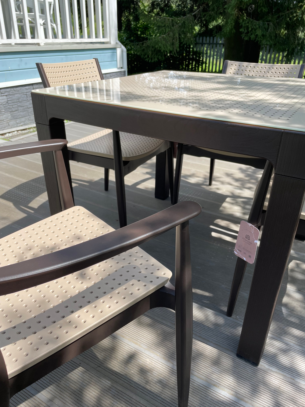 Seginus NVS-059 set of 6 Brown/Cappucino (Обеденная группа стол 1шт, стулья 6шт) , Novussi