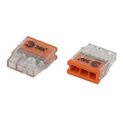 Клемма ЭРА NO-225-433 быстрозажимная 2273-203 компактная 3-проводная 0.2-2.5 мм2 (упаковка 4 шт.