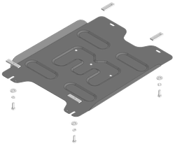 Защита КПП. 2 мм, Сталь. для Changan Hunter Plus 2023-н.в., Motodor.77215