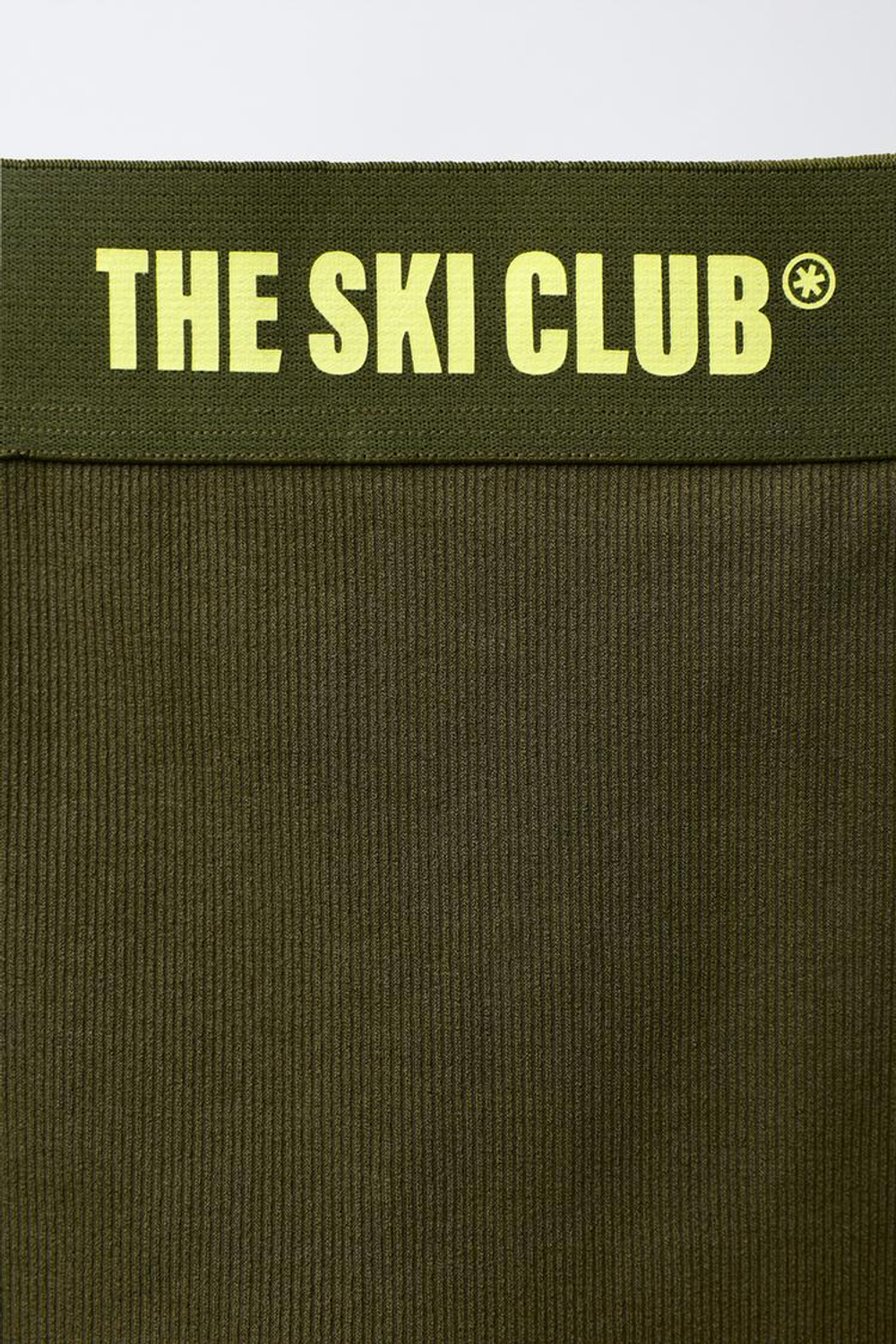 ZARA ЛЕГИНСЫ С НАДПИСЬЮ SKI COLLECTION, ХАКИ