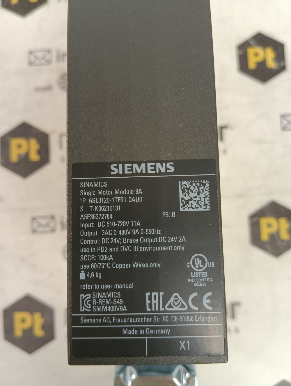 Siemens 6SL3120-1TE21-0AD0 новое