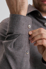 Сорочка мужская ZEER длинный рукав, хлопок 100%, цвет коричневый 59314 07