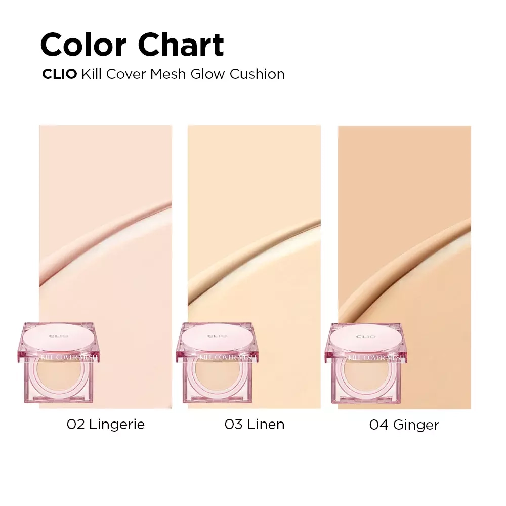 CLIO Кушон с эффектом сияния SPF 50 + PA ++++ c запасным блоком Kill Cover Mesh Glow Cushion