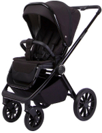 Детская коляска Peppy Monaco 3 в 1 с автокреслом Rise Brilliant black (черный), рама черный глянец