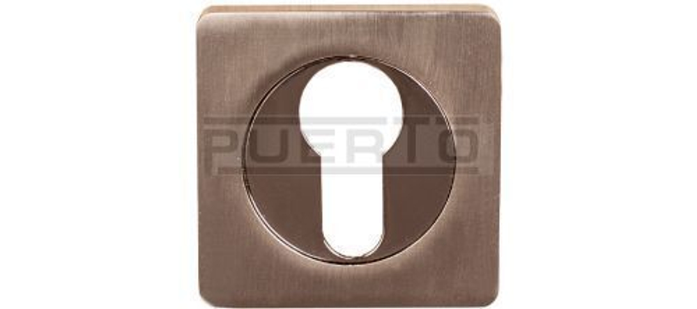 Накладка квадрат на цилиндр Пуэрто INET AL 02 SN/NP, цвет никель матовый/никель блестящий (гарантия - 12 месяцев)