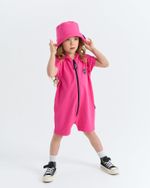 Ромпер на молнии с капюшоном "Бабл-гам"