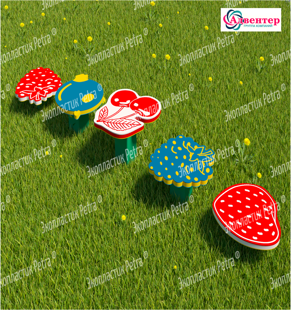 Полоса препятствий уличная из экопластика