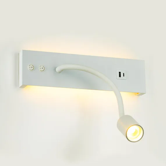 CL704470 Декарт Белый Св-к Настенный с USB