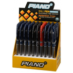 Ручка шариковая, масляная, Piano, 3 цвета чернил, серия "Maxriter", прозрачный корпус, 50 шт