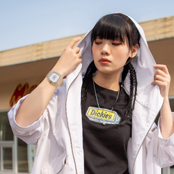 Dickies 100th Anniversary 425 Wrist Watch Quartz Movement Plastic Strap 42mm White Dial Unisex