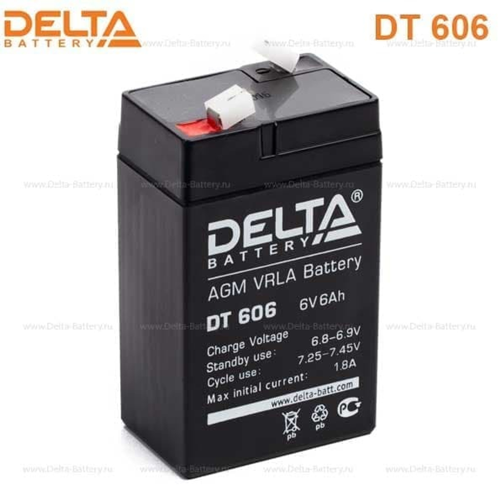 Аккумуляторная батарея Delta DT 606 (6V / 6Ah)