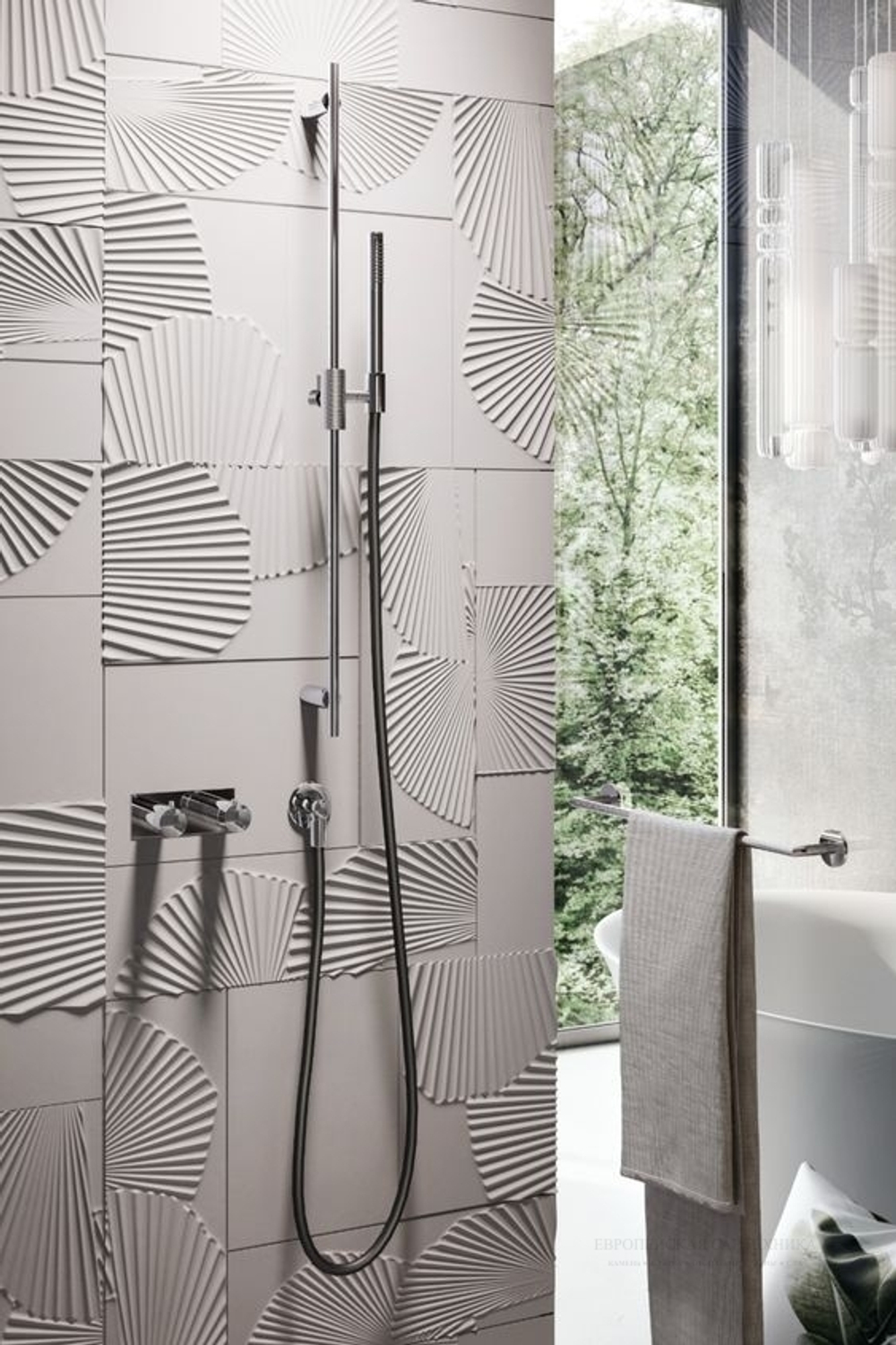 Полотенцедержатель Gessi Anello, для крепления на стекло, 450 мм, цвет Black Metal Brushed PVD