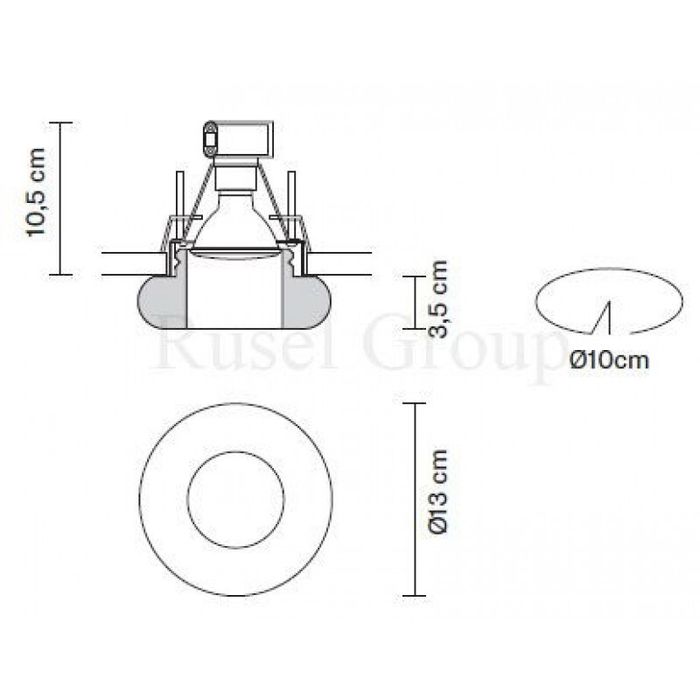 Встраиваемый светильник Fabbian FARETTI D27 F84 01