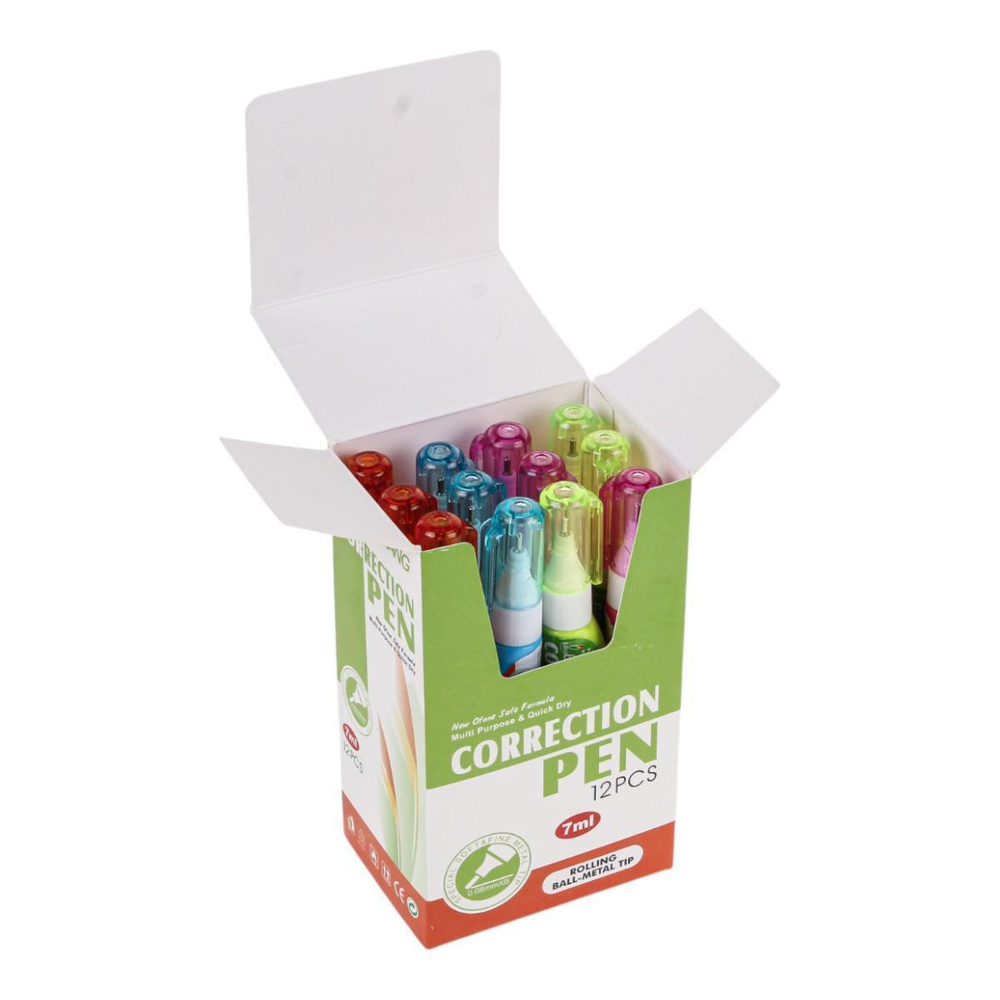 Корректирующий карандаш 7мл, цветной корпус 4 цвета микс