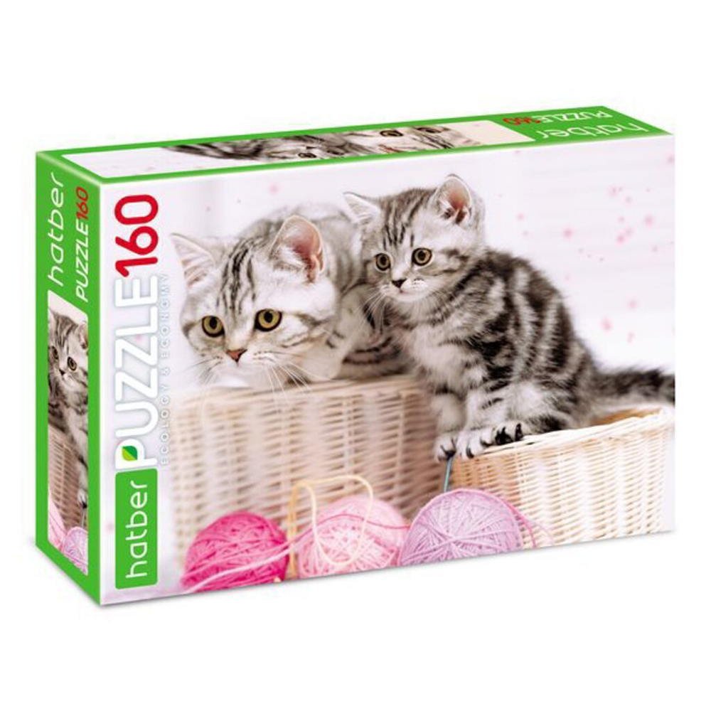 Пазлы 160 элементов 330*220мм. "Котики"