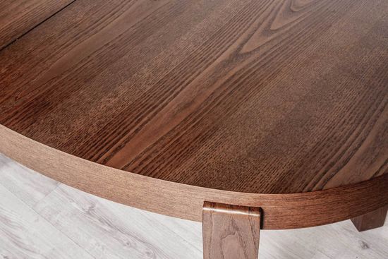 Комплект Стол CERRO 1400 EV с раздвижной овальной столешницей (американский орех) + 4 стула VST-V деревянный / Американский орех