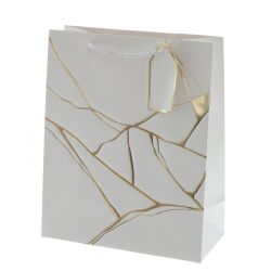 GAEM Пакет подарочный M (бумага 210г/м2, блок 12шт), L26 W12 H32 см, 4в.