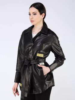 Кожаная куртка демисезонная рубашка