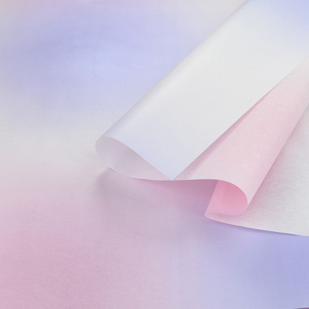 Тишью перламутровая "Градиент" 50*70см (20листов) Розовый/Фиолетовый