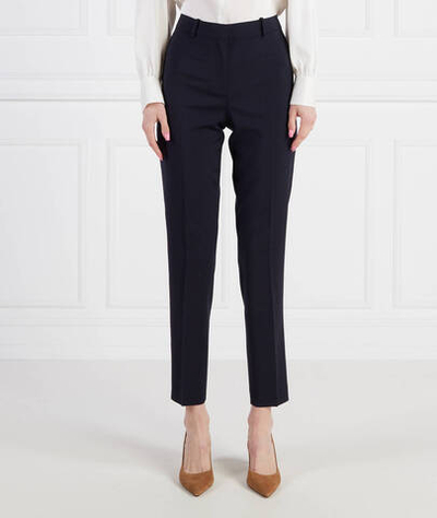 хлопковое штаны tilunah 10249090 01 BOSS BLACK - темно-синий(50490051)