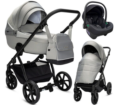 Детская коляска Noordi Fjordi V2 3 в 1 с автокреслом Terra Edusky Black 1462814 Grey