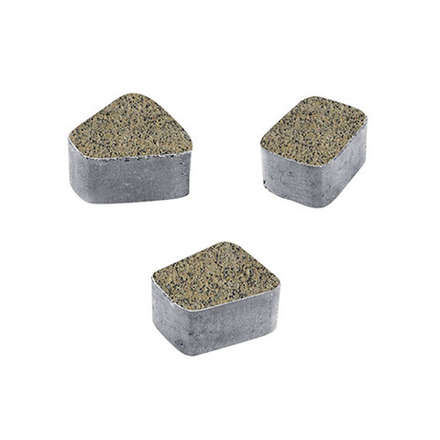 Тротуарная плитка КЛАССИКО (круг) - Гранит+ Желтый с черным, комплект из 3 видов плит