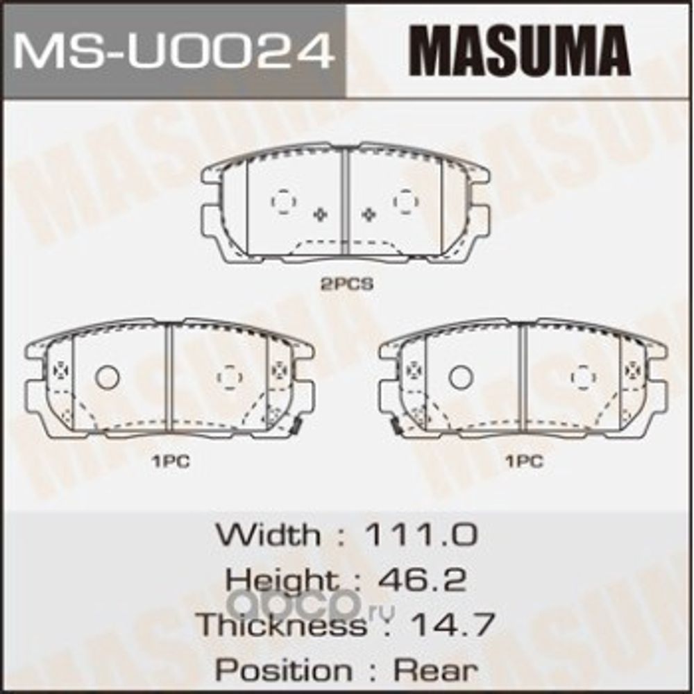 Колодка торм. Chevrolet Captiva Opel Antara задн. (Masuma)